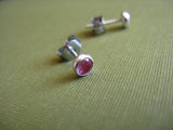 Pink Tourmaline stud Earrings