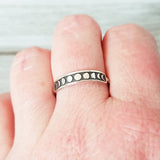 Moon Phase Ring in Sterling Silver