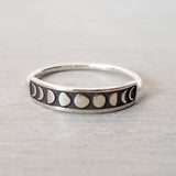 Moon Phase Ring in Sterling Silver