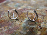 Horseshoe Stud Earrings Sterling Silver