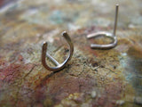 Horseshoe Stud Earrings Sterling Silver