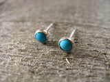 Turquoise Stud Earrings Stering Silver