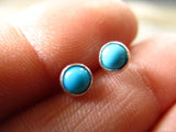 Turquoise Stud Earrings Stering Silver