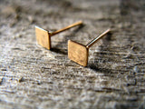 Square Stud Earrings 14k Gold Fill