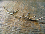 Sterling Silver Antler Earrings