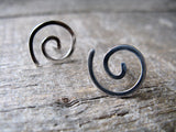 Sterling silver spiral earrings