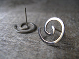 Sterling silver spiral earrings