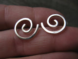 Sterling silver spiral earrings