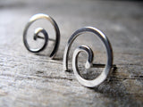 Sterling silver spiral earrings