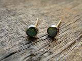 Opal Stud Earrings Sterling Silver