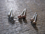 Rose Gold Sterling Silver Gold Fill Post Earrings 2.5mm