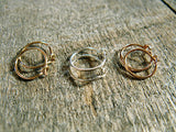 Little Hoop Earrings in Sterling Rose Yellow Gold Fill