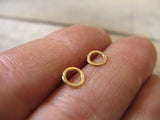 Tiny post hoop earrings 14k gold fill 5mm