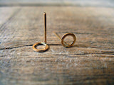 Tiny post hoop earrings 14k gold fill 5mm