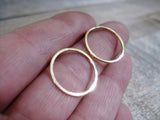 Gold fill Hoop Stud Earrings