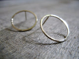 Gold fill Hoop Stud Earrings