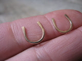 Horseshoe stud earrings 14k Gold fill