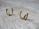 Horseshoe stud earrings 14k Gold fill