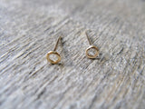 Tiny Post Hoop Earrings in 14k Gold Fill 3mm