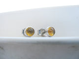 Citrine Stud Earrings in Sterling Silver