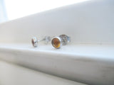 Citrine Stud Earrings in Sterling Silver