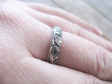 Sterling silver floral band