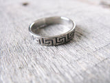 Sterling silver Grecian band