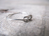 Infinity Ring Sterling Silver Stacking Ring Knot