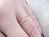 Infinity Ring Sterling Silver Stacking Ring Knot