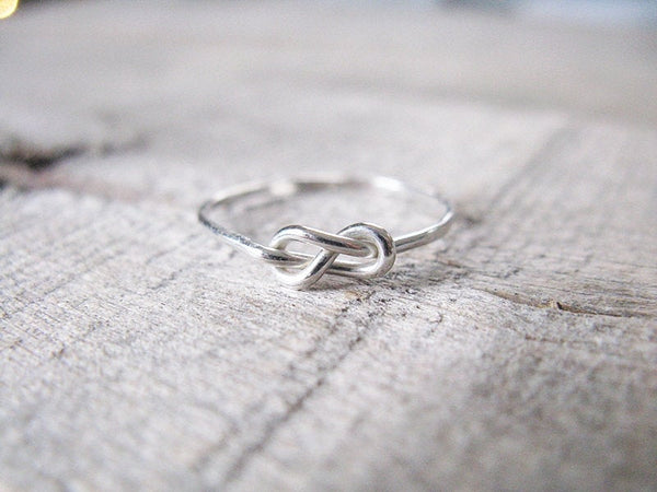 Infinity Ring Sterling Silver Stacking Ring Knot