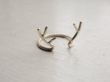 Sterling Silver Antler Ring Antler Jewelry