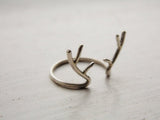 Sterling Silver Antler Ring Antler Jewelry