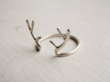 Sterling Silver Antler Ring Antler Jewelry