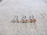 Rose Gold Sterling Silver Gold Fill Post Earrings 2.5mm