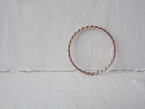 Thin Stacking Ring Rose Gold Fill Twist