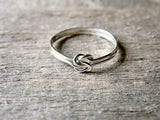 Double Love Knot Ring Sterling Silver