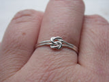 Double Love Knot Ring Sterling Silver