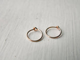 Tragus Hoop Earrings 14k Rose Gold Fill