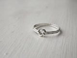 Double Love Knot Ring Sterling Silver