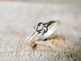 Double Love Knot Ring Sterling Silver