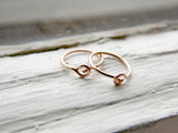 Tragus Hoop Earrings 14k Rose Gold Fill