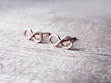 Infinity Studs 14k Rose Gold Fill Post Earrings