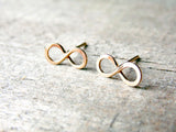 Infinity Studs 14k Gold Fill Post Earrings