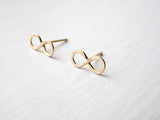 Infinity Studs 14k Gold Fill Post Earrings