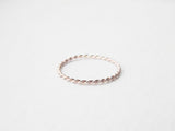 Thin Stacking Ring Rose Gold Fill Twist