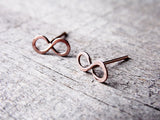 Infinity Studs 14k Rose Gold Fill Post Earrings