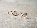 Infinity Studs 14k Rose Gold Fill Post Earrings