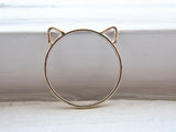 Gold Cat Ring - Cat Ears Ring