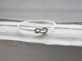 Thin Infinity Knot Ring Sterling Silver