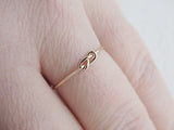 Thin Infinity Ring 14k Gold Fill Stacking Ring Knot